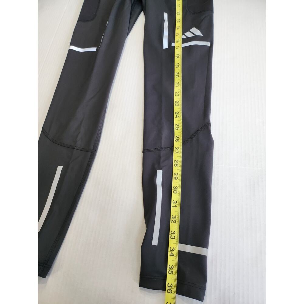Mens Size M Adidas Running Pants Black Ultimate High Visibility Pull-On JN7145 - Picture 3 of 4